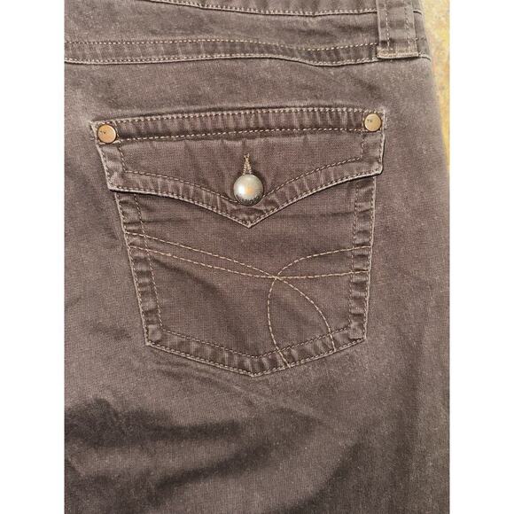 Tommy Hilfiger Women’s Brown Pants Size 14 Solid Flat Front Boot Cut - Picture 9 of 13